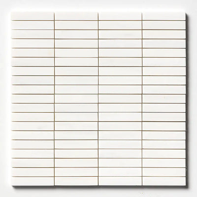 Bianco Dolomiti Stacked Mosaic  12X12 Bianco Dolomiti Honed