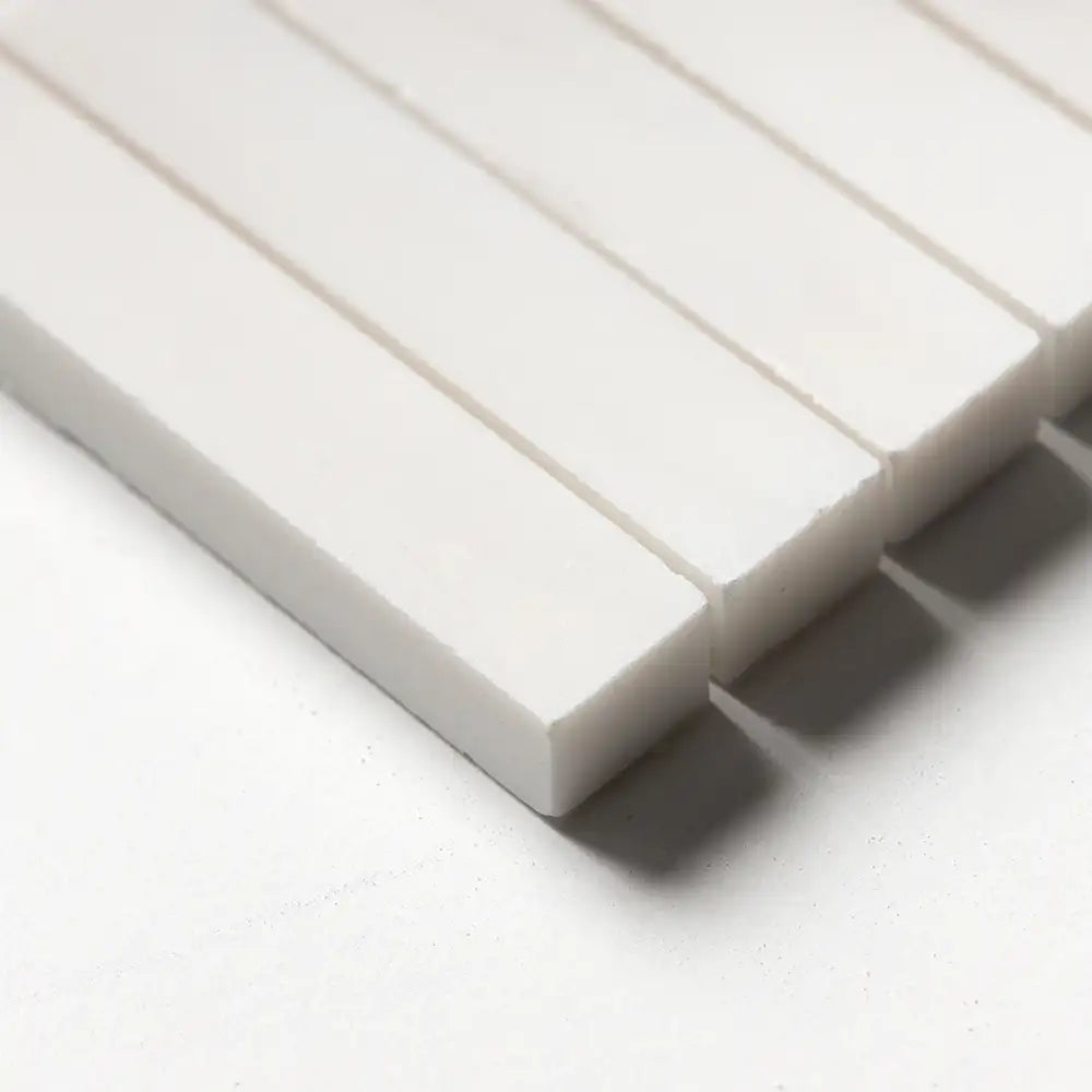 Bianco Dolomiti Stacked Mosaic  12X12 Bianco Dolomiti Honed