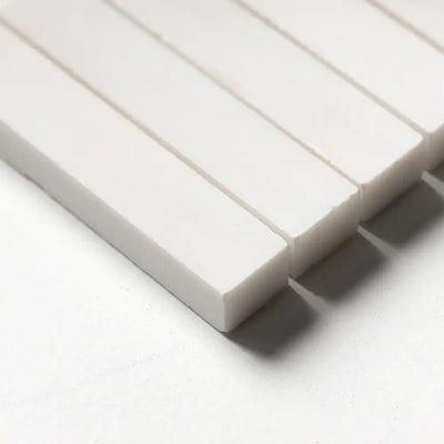 Bianco Dolomiti Stacked Mosaic  12X12 Bianco Dolomiti Honed