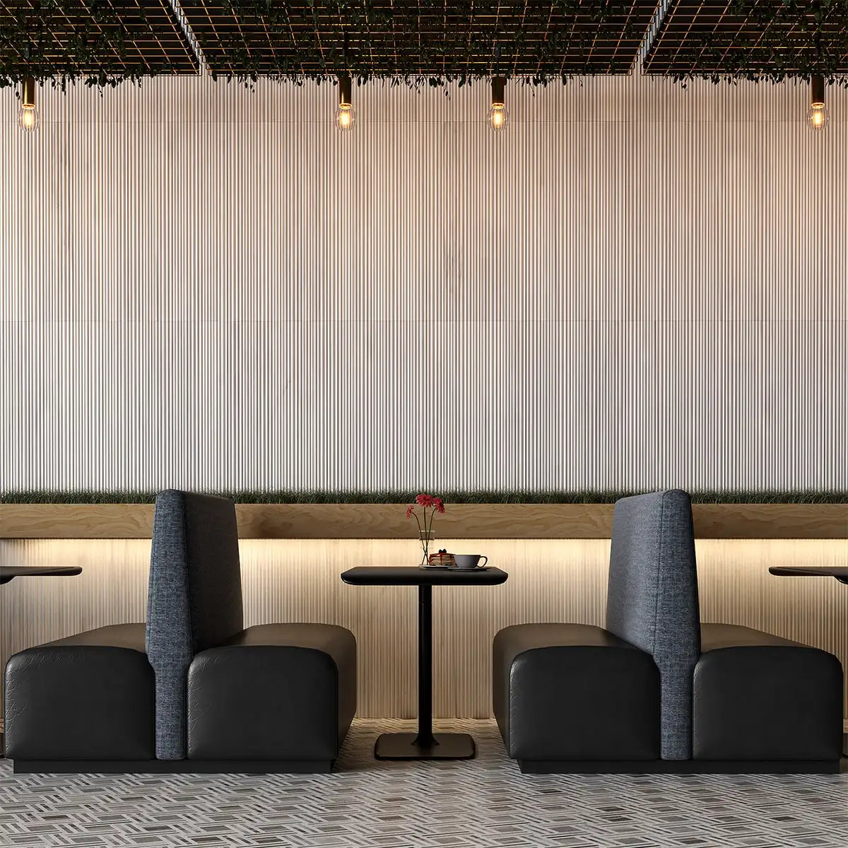 Bianco Dolomiti Thin Fluted 18X36 Bianco Dolomiti Honed