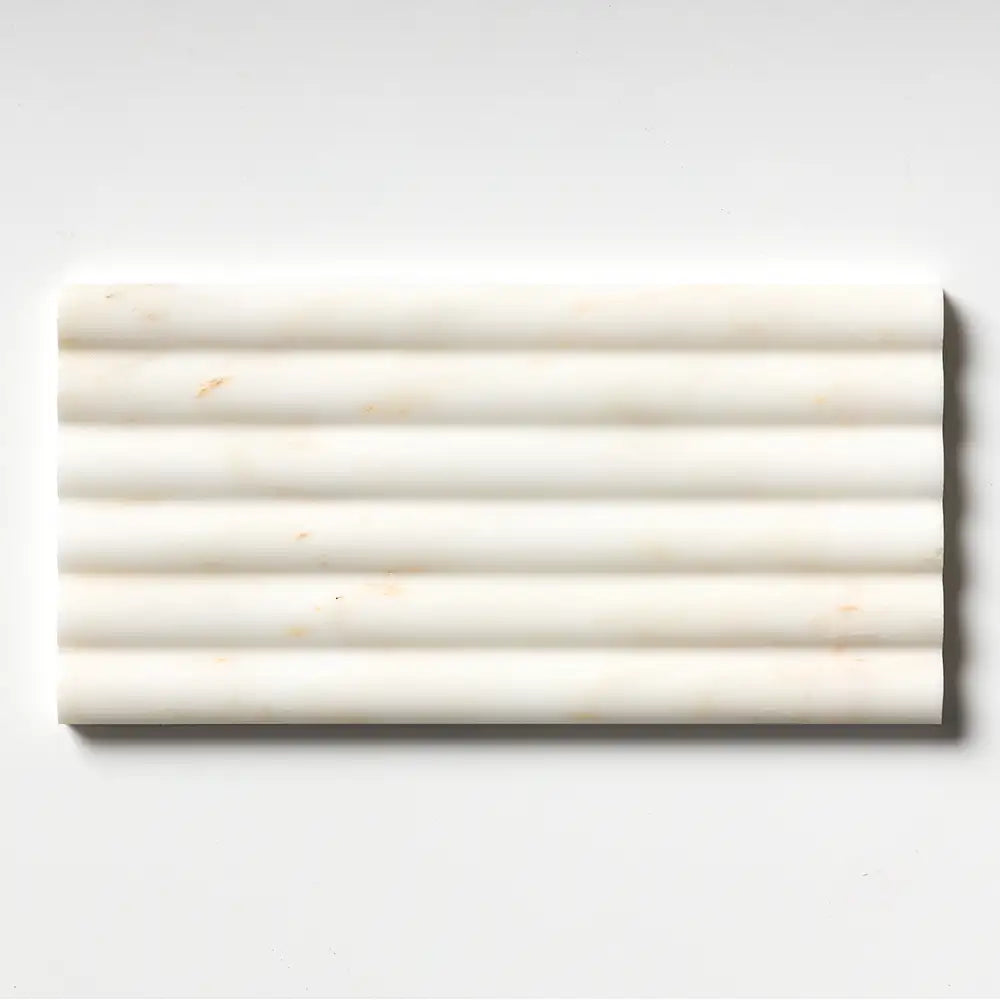 Calacatta Amber Marble Fluted 6X12 Calacatta Amber Honed