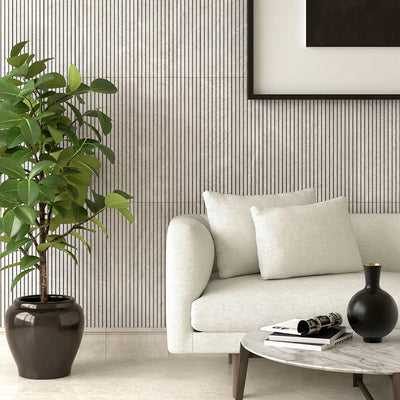 Ethan Wall Panel 6X24 Silver Shadow Leather