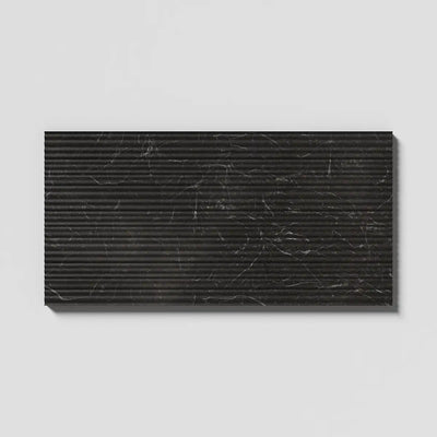 Thin Fluted 18X36 Iris Black Honed