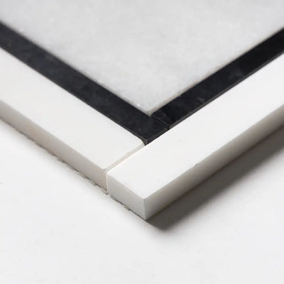 Glacier Marble Cambridge 12-7/8X12-7/8 GlacierBlack Snow White Multi Finish