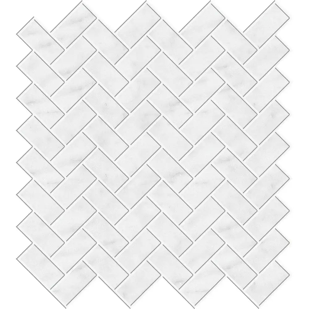 Glacier Marble 1X2 Herringbone Mosaic 12-1/8X13-3/8 Glacier Honed