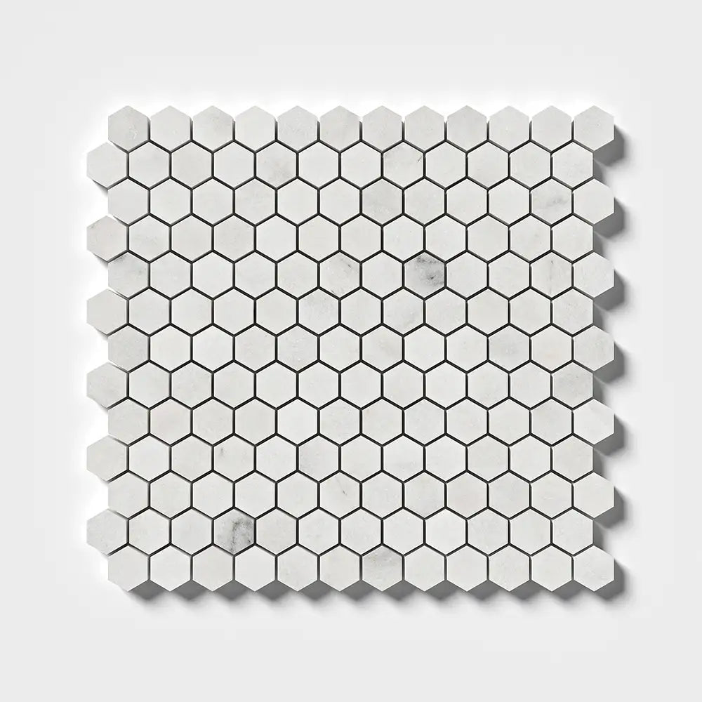 Glacier Marble 1X1 Hexagon Mosaic 11-5/8X12 Glacier Honed