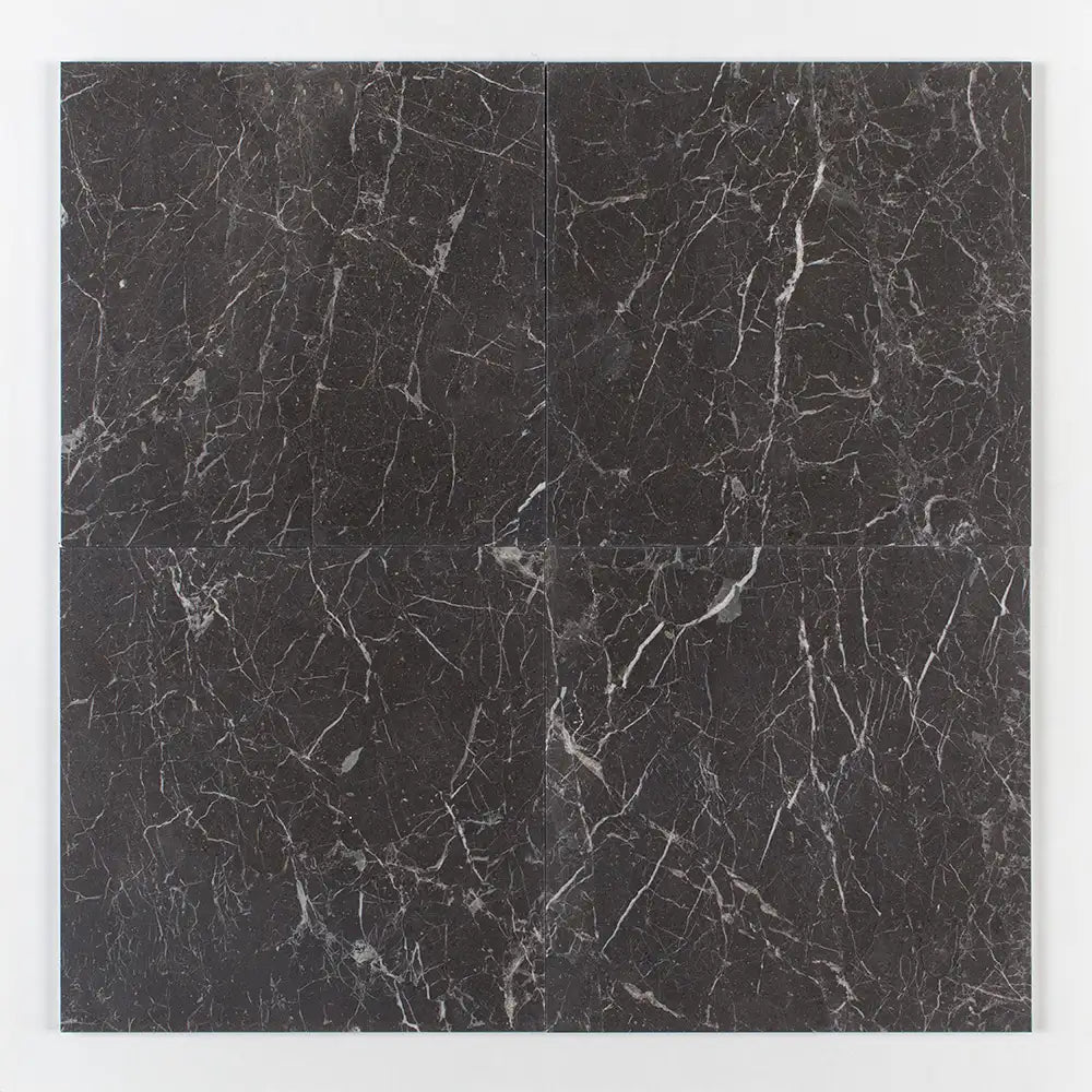 Iris Black Marble 18X18 Iris Black Honed