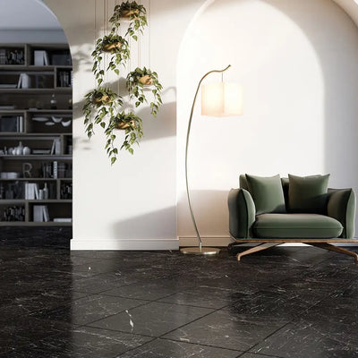 Iris Black Marble 16X24 Iris Black Brushed Chiselled
