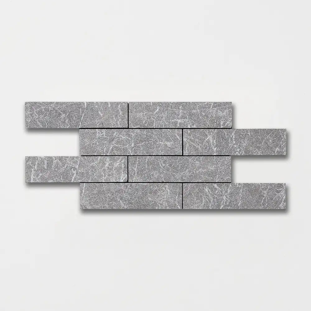 Long Marble Brick 2X8 Iris Black Leather