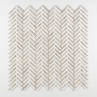 Silver Clouds Marble Raya Basket Mosaic 11-13/16X12-3/16 Silver Clouds Snow White Honed&Polished