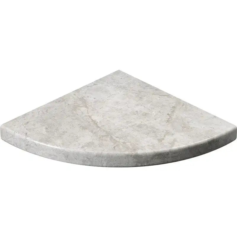 Silver Clouds Marble Corner Shelf 2X12 Silver Shadow Polished