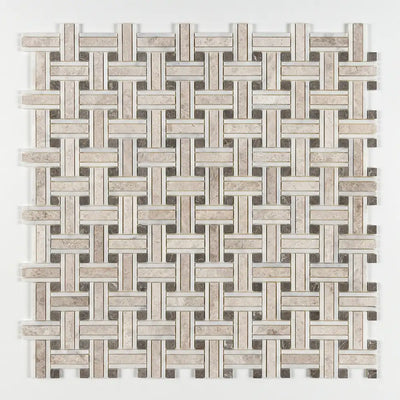 Silver Shadow Marble Lattice Mosaic 12X12 Silver Shadow Honed