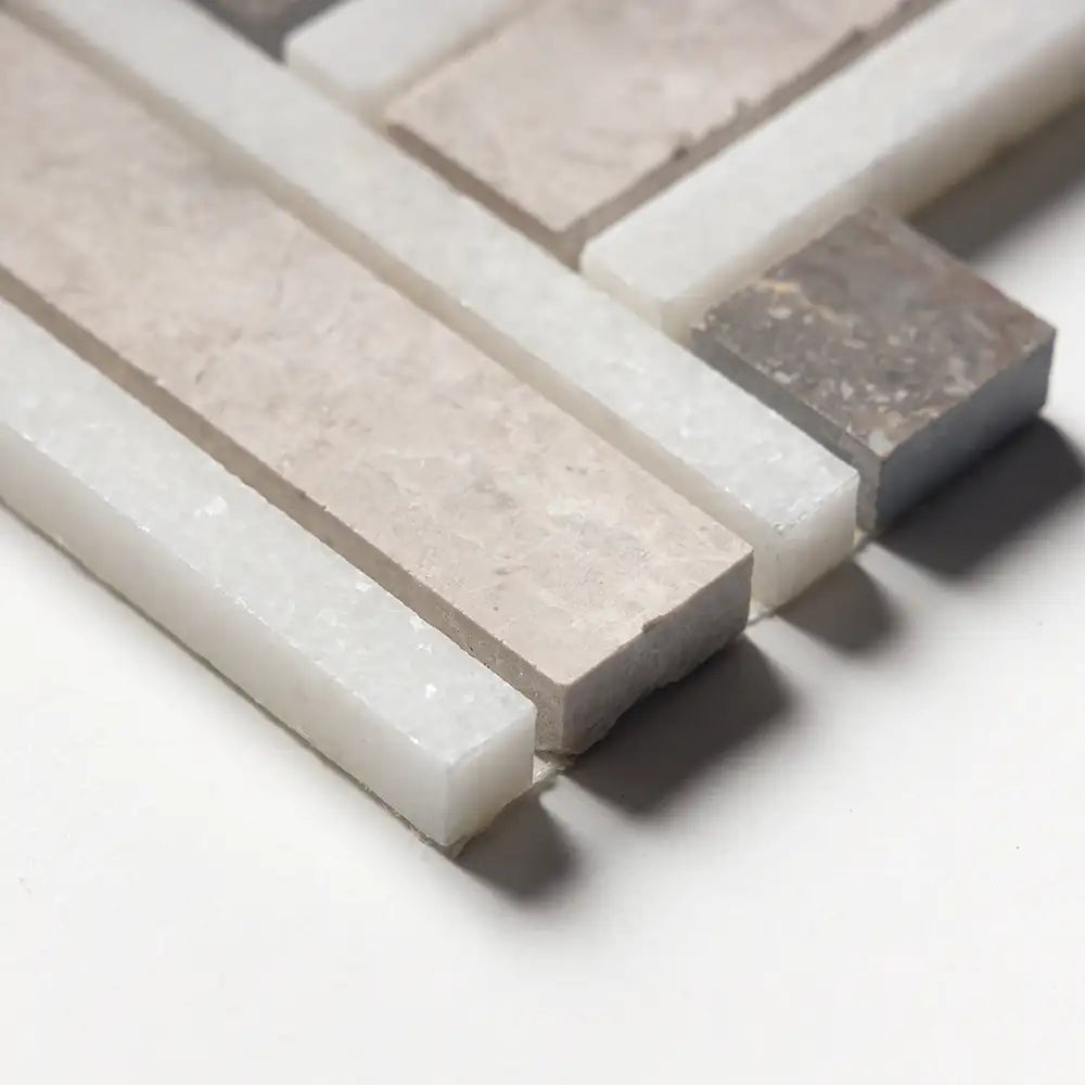 Silver Shadow Marble Lattice Mosaic 12X12 Silver Shadow Honed