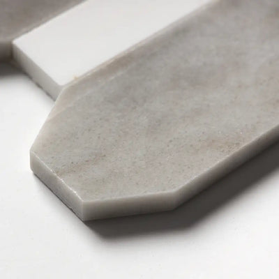 Skyline Polished Marble Pillar Mosaic 13X13 Skyline Snow White Allure Honed&Polished
