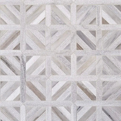 Skyline Polished Marble Ponte Basket Mosaic 12X12 Skyline Multi Finish