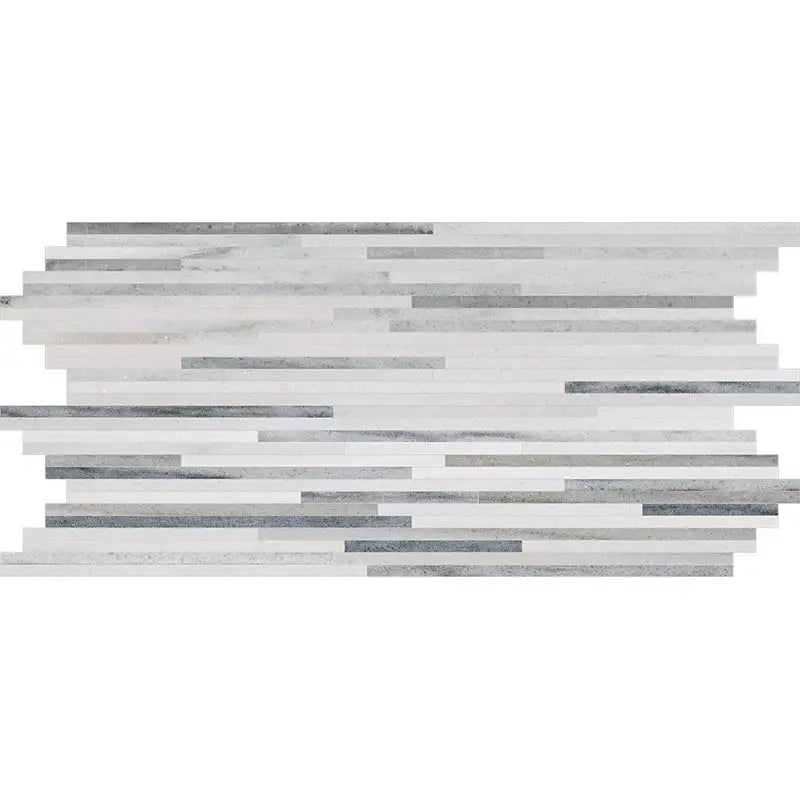 Skyline Polished Marble Bamboo Mosaic 6X12 Skyline Polished