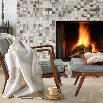 Skyline Polished Marble 1X1 Square Mosaic 12X12 Verona Polished