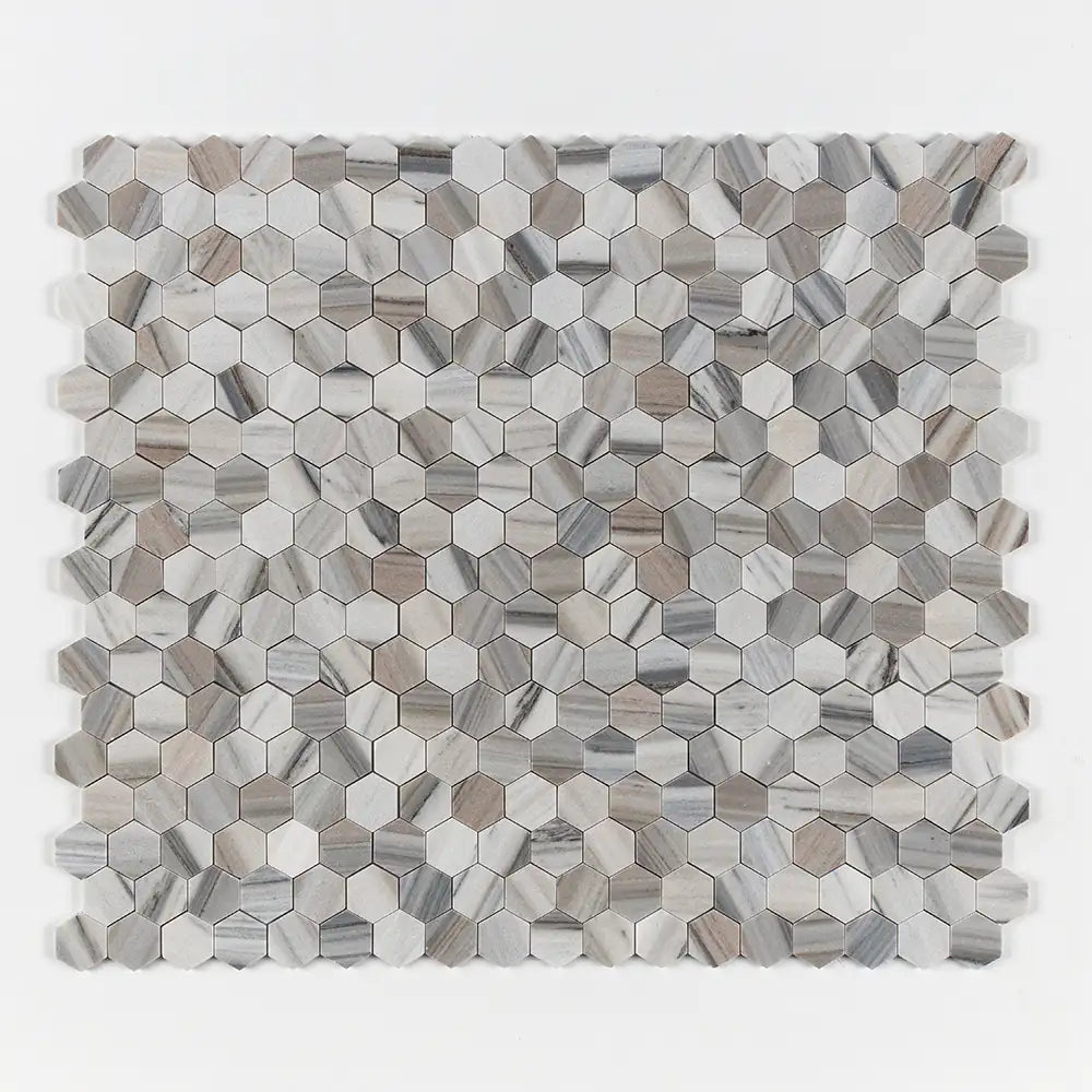 Skyline Honed Marble 2X2 Hexagon Mosaic 10-3/8X12 Skyline Honed