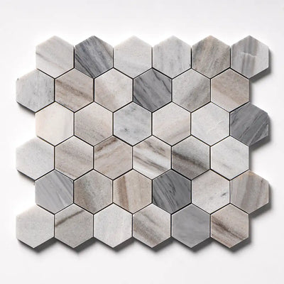 Skyline Honed Marble 2X2 Hexagon Mosaic 10-3/8X12 Skyline Honed