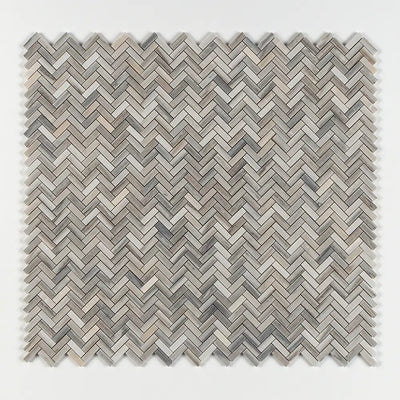 Skyline Honed Marble 5/8X3 Herringbone Mosaic 12X12 Skyline Honed