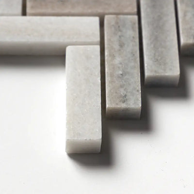 Skyline Honed Marble 5/8X3 Herringbone Mosaic 12X12 Skyline Honed