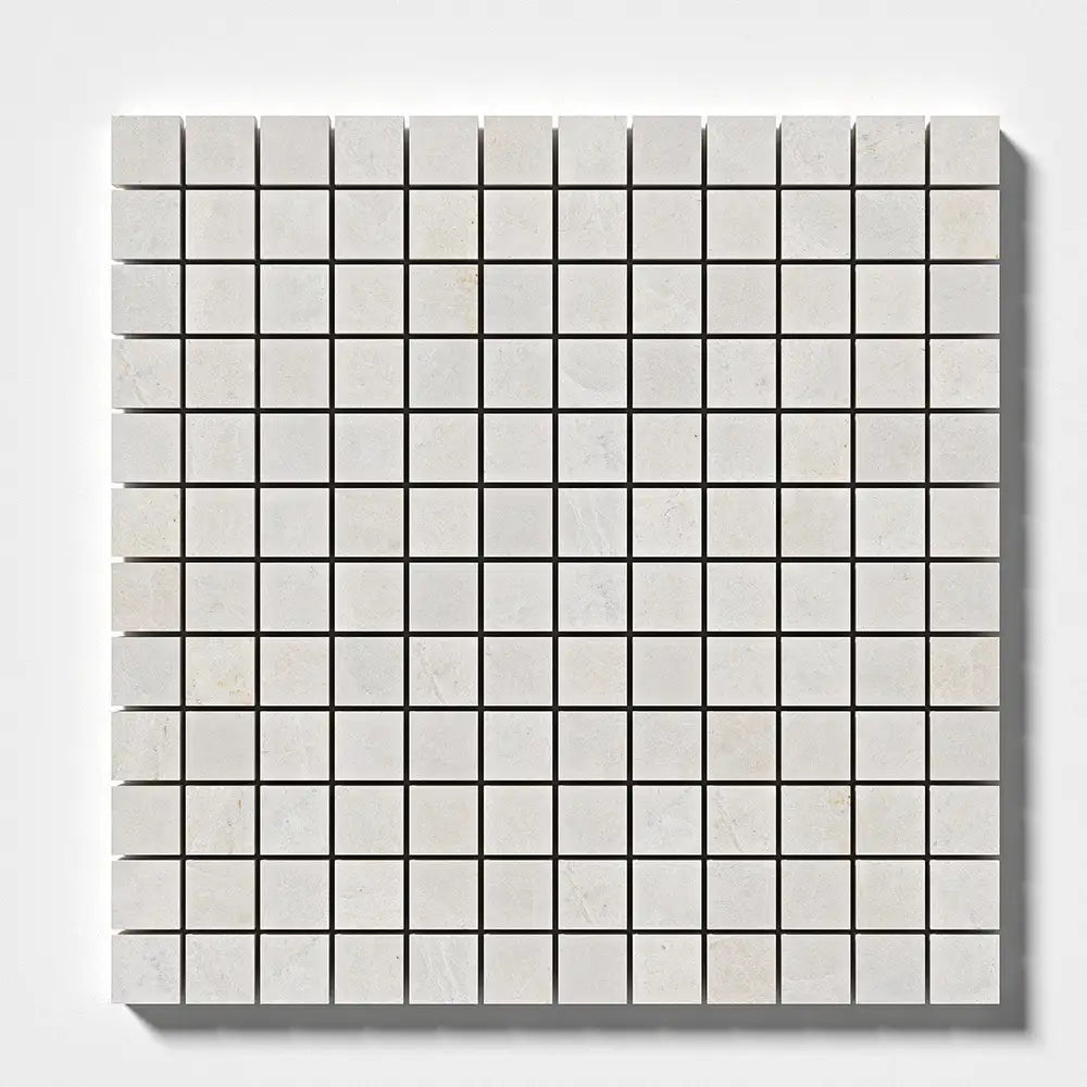 Vanilla Honed Marble 1X1 Square Mosaic 12X12 Vanilla Honed