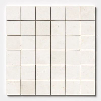Vanilla Honed Marble 2X2 Square Mosaic 12X12 Vanilla Honed
