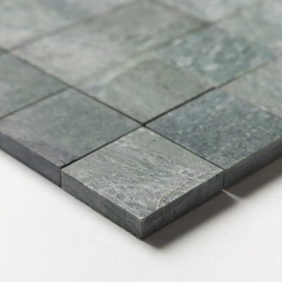 Verde Tia Honed Marble 2X2 Square Mosaic 12X12 Verde Tia Honed