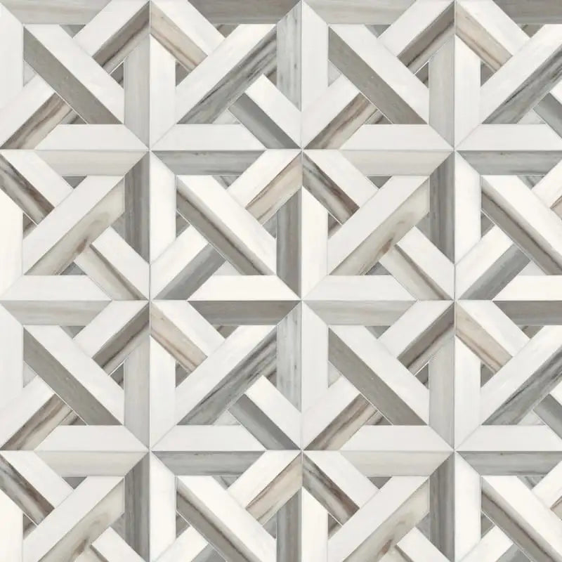 Talya Marma Mosaic 9-11/16X9-11/16 Dolomite Skyline Multi Finish