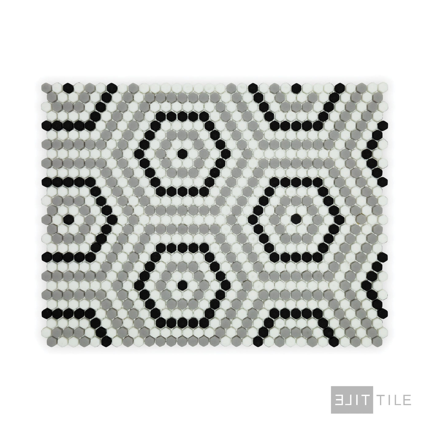 Geometro Belfort Classic 3/8" Hexagon Matte Recycled Glass Mosaic