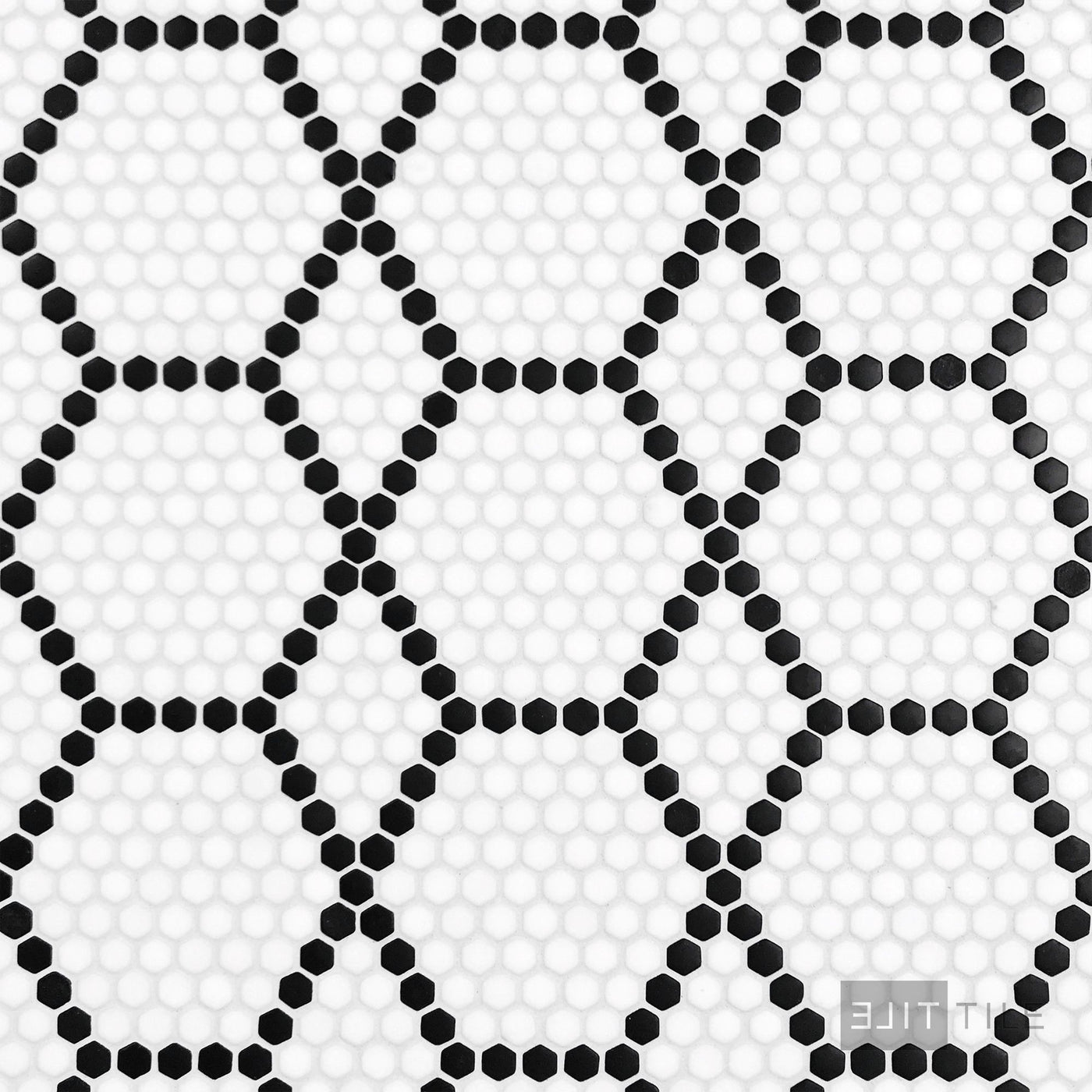 Geometro Tulle Classic 3/8" Hexagon Matte Recycled Glass Mosaic