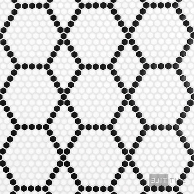 Geometro Tulle Classic 3/8" Hexagon Matte Recycled Glass Mosaic