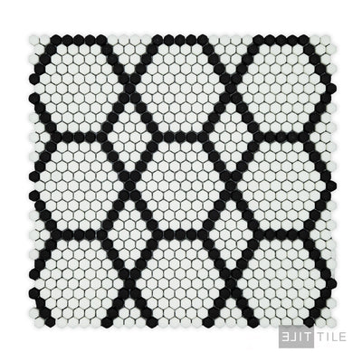 Geometro Tulle Classic 3/8" Hexagon Matte Recycled Glass Mosaic