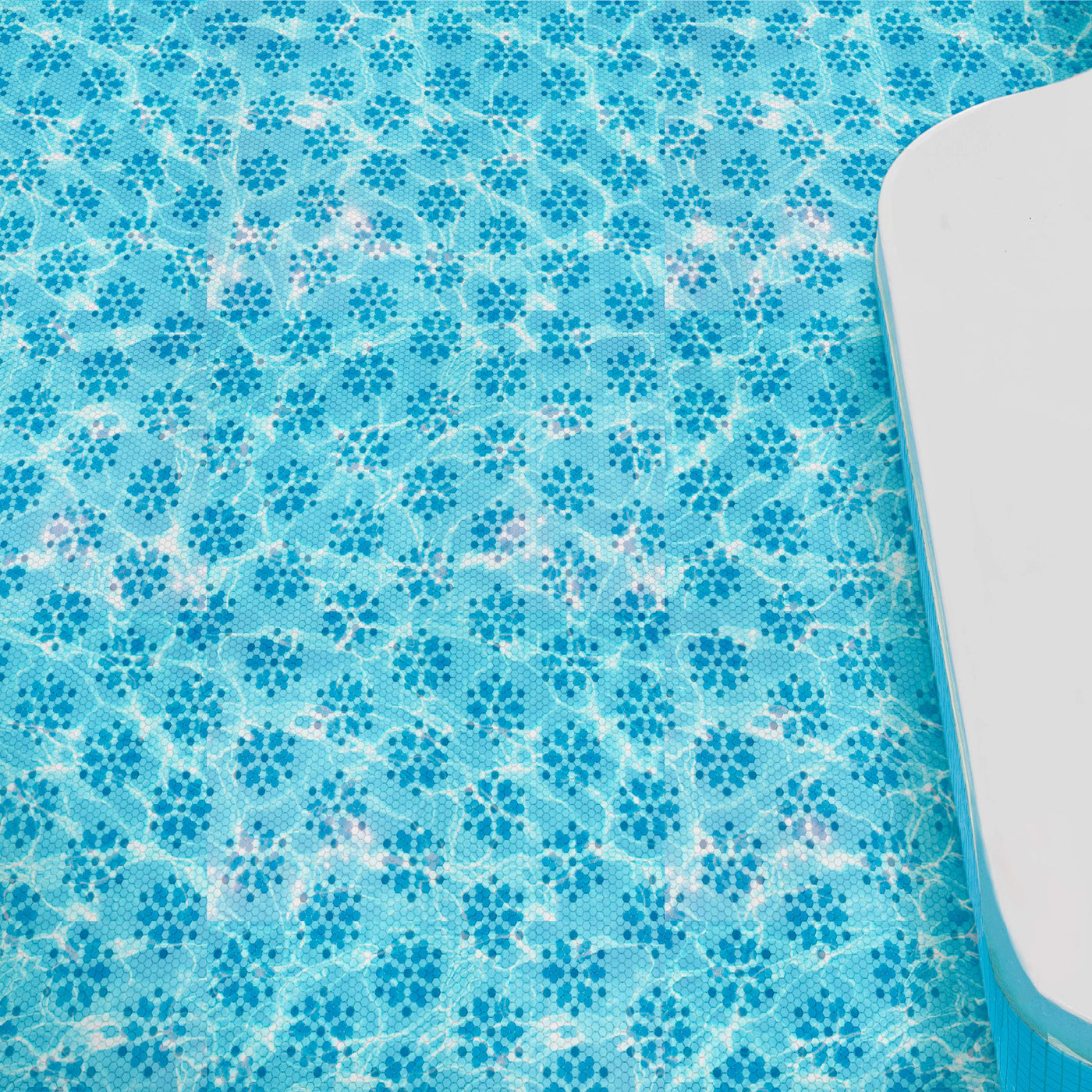 Geometro Bayeux Coastal 3/8" Hexagon Matte Recycled Glass Mosaic