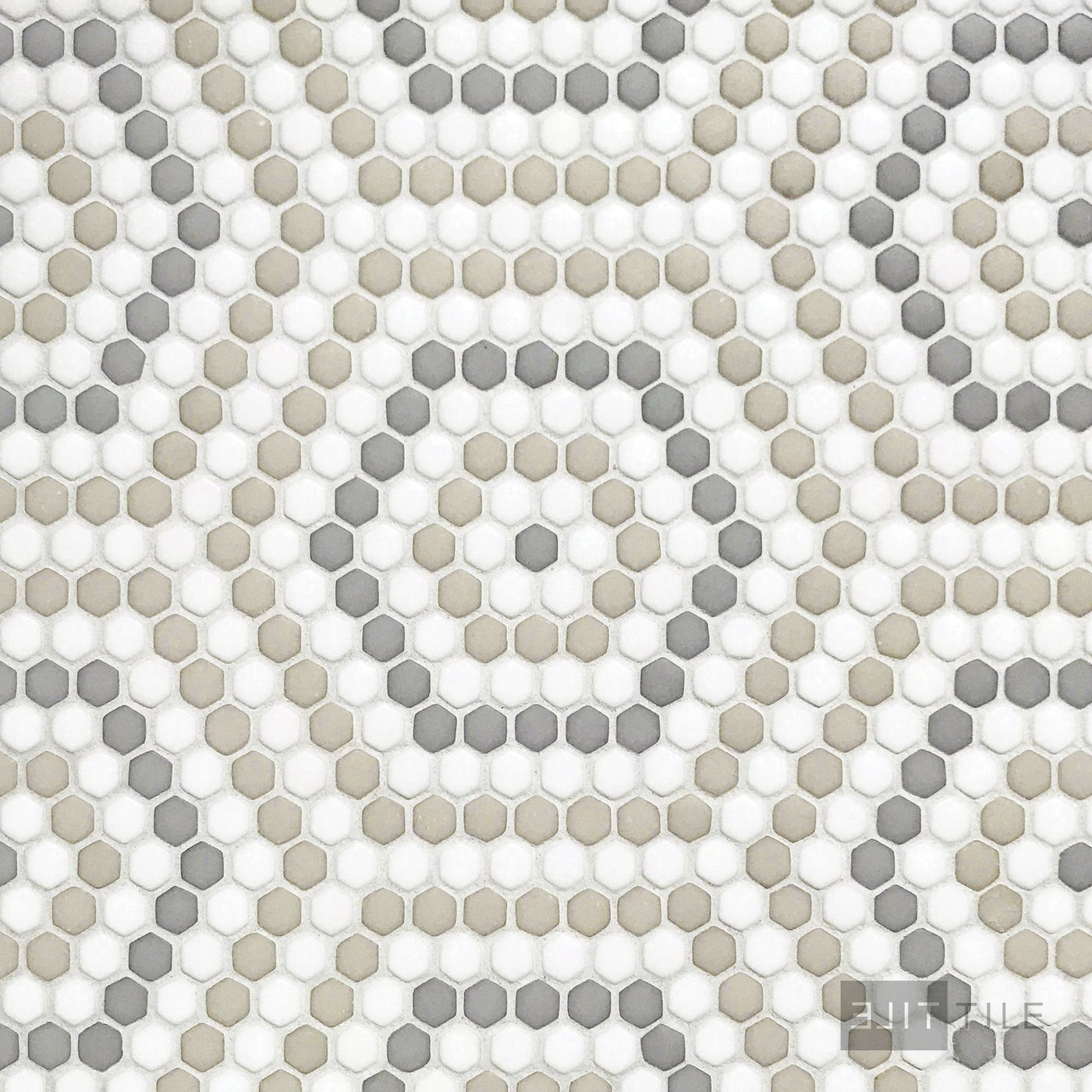 Geometro Belfort Country 3/8" Hexagon Matte Recycled Glass Mosaic