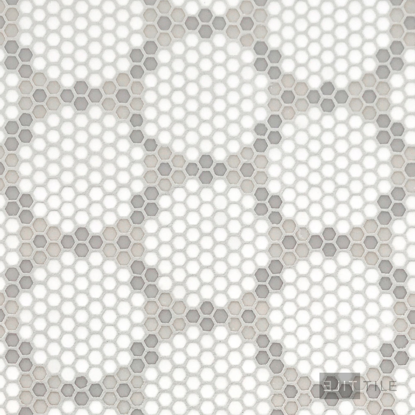 Geometro Bourges Country 3/8" Hexagon Matte Recycled Glass Mosaic