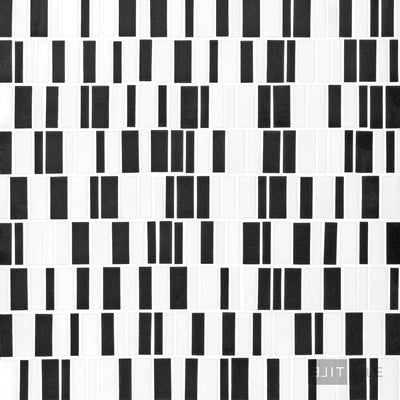 Geometro Barcode Crypto Rectangle Matte Recycled Glass Mosaic