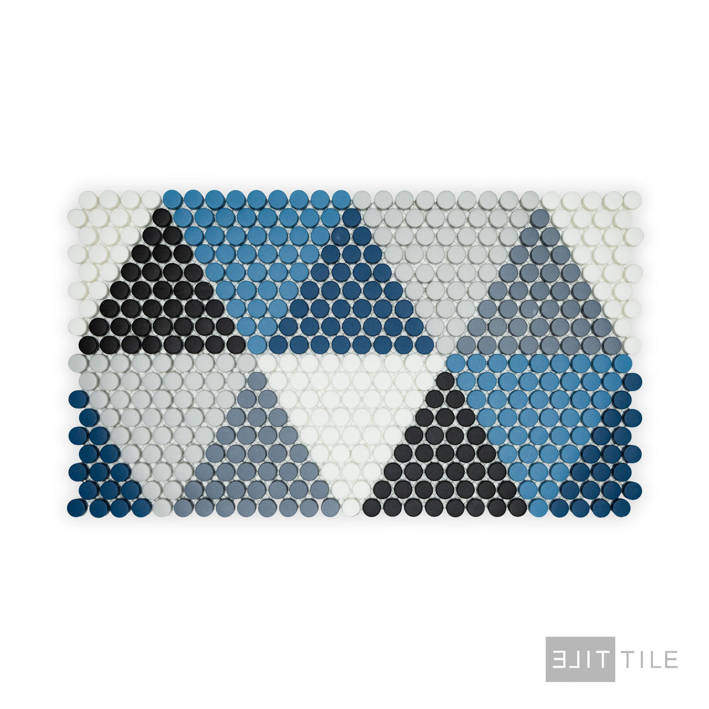 Geometro Hygee Glow 1/2" Round Matte Recycled Glass Mosaic