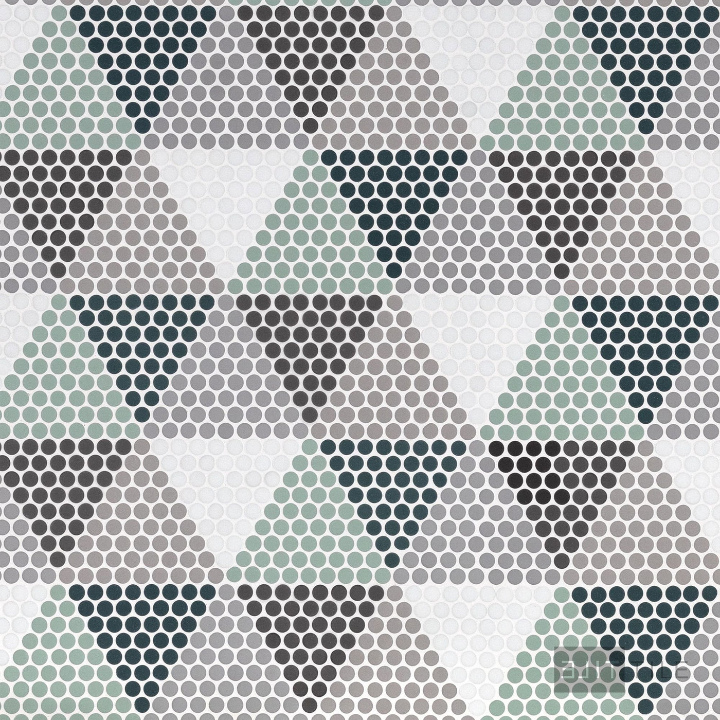 Geometro Hygee Log 1/2" Round Matte Recycled Glass Mosaic