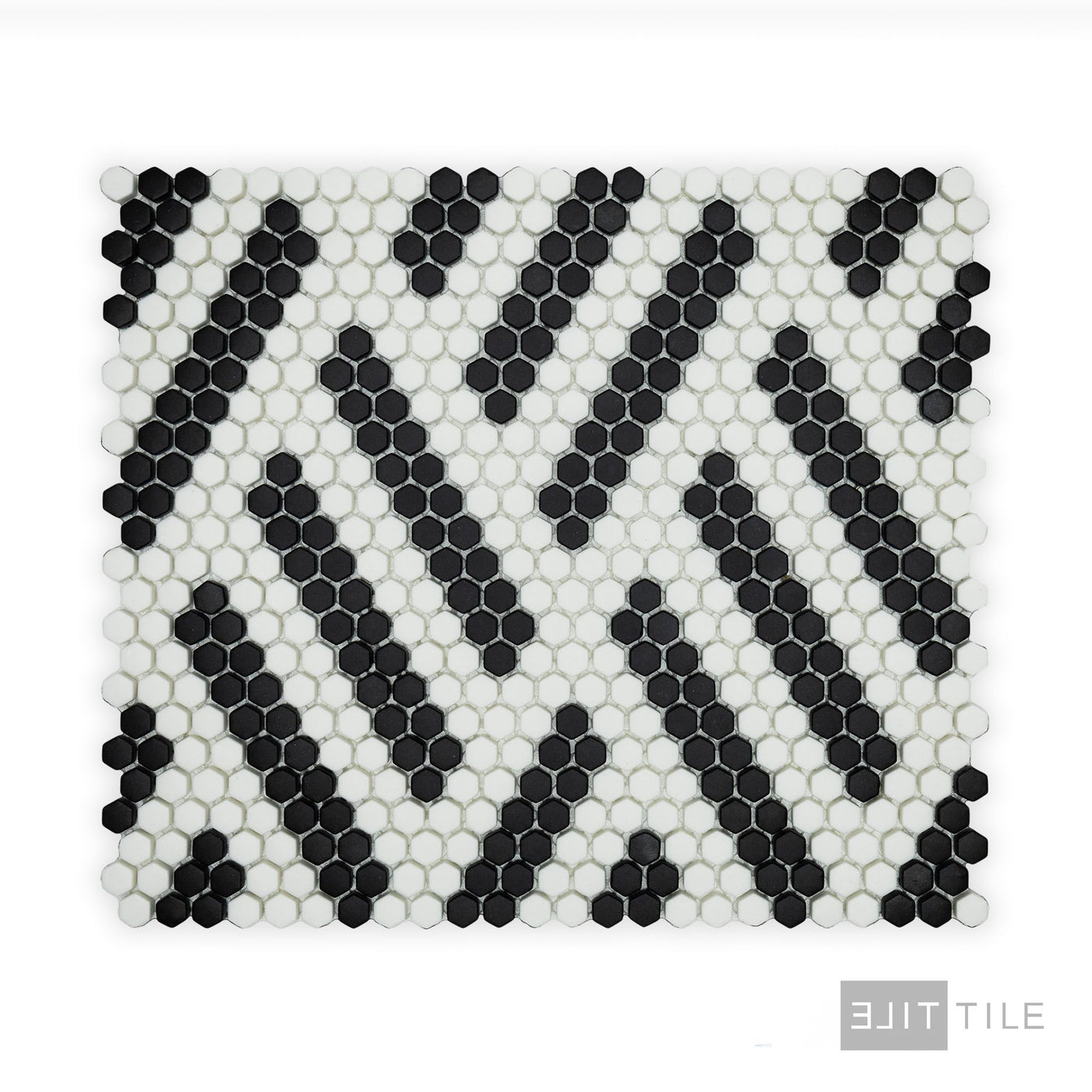 Geometro Missoni Vintage 3/8" Hexagon Matte Recycled Glass Mosaic