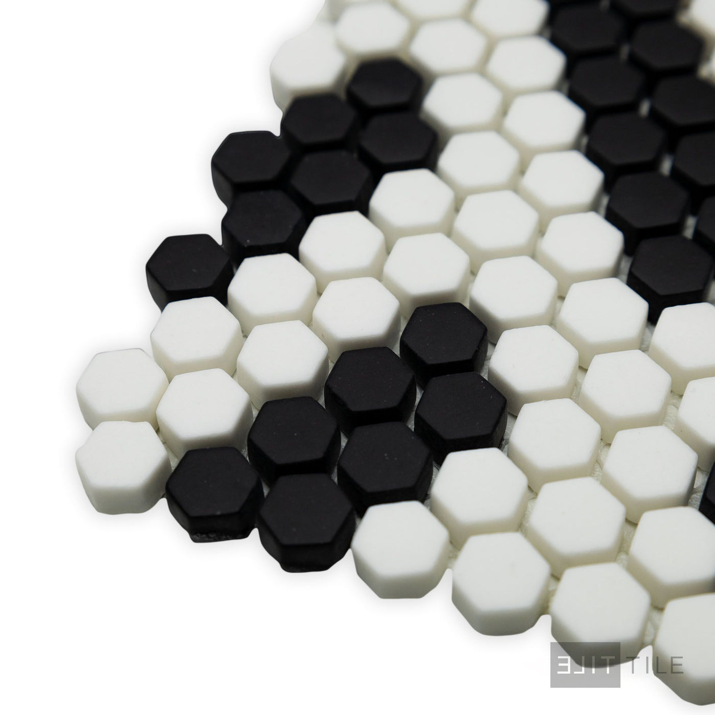 Geometro Missoni Vintage 3/8" Hexagon Matte Recycled Glass Mosaic