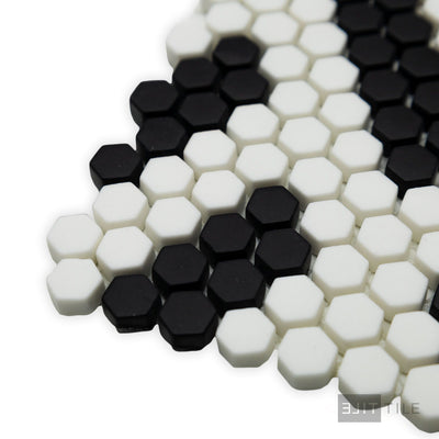 Geometro Missoni Vintage 3/8" Hexagon Matte Recycled Glass Mosaic
