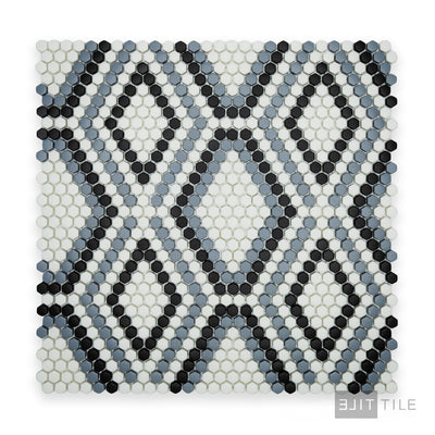 Geometro Python Hopi Matte Recycled Glass Mosaic