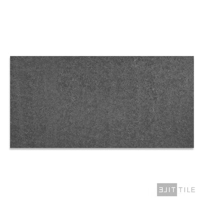 Basalt Black 18X36 Flamed And Brushed