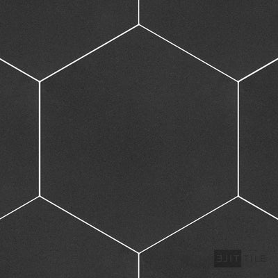 Basalt Black 10" Hexagon Honed