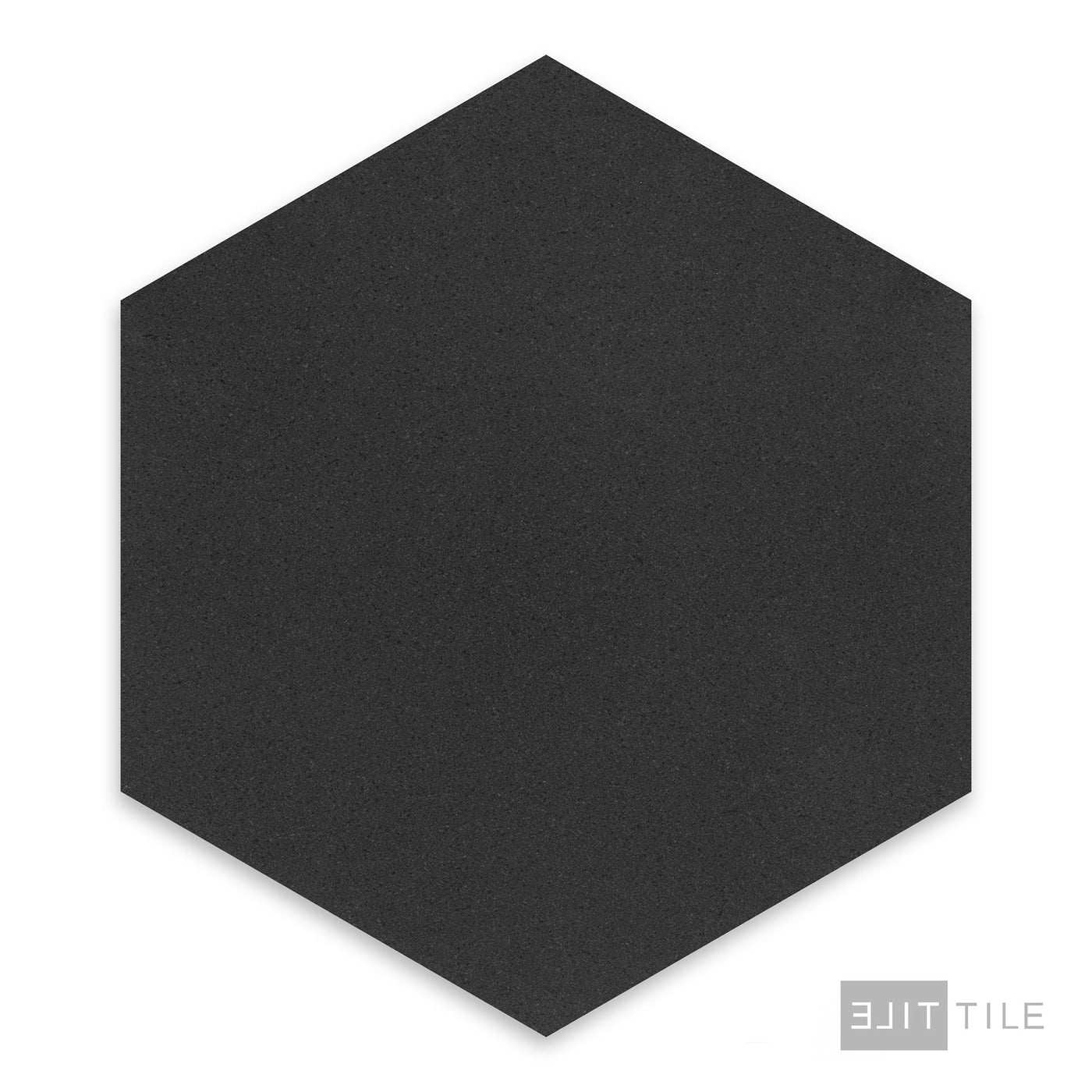 Basalt Black 10" Hexagon Honed