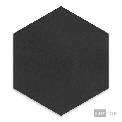 Basalt Black 10" Hexagon Honed