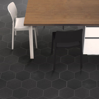 Basalt Black 10" Hexagon Honed