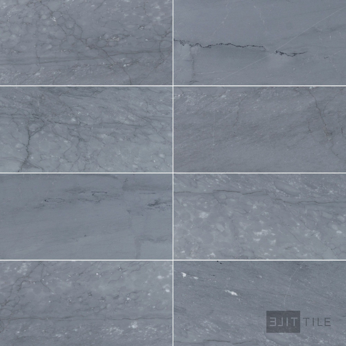 Bardiglio Imperiale Bluish Grey 12X24 Honed Marble