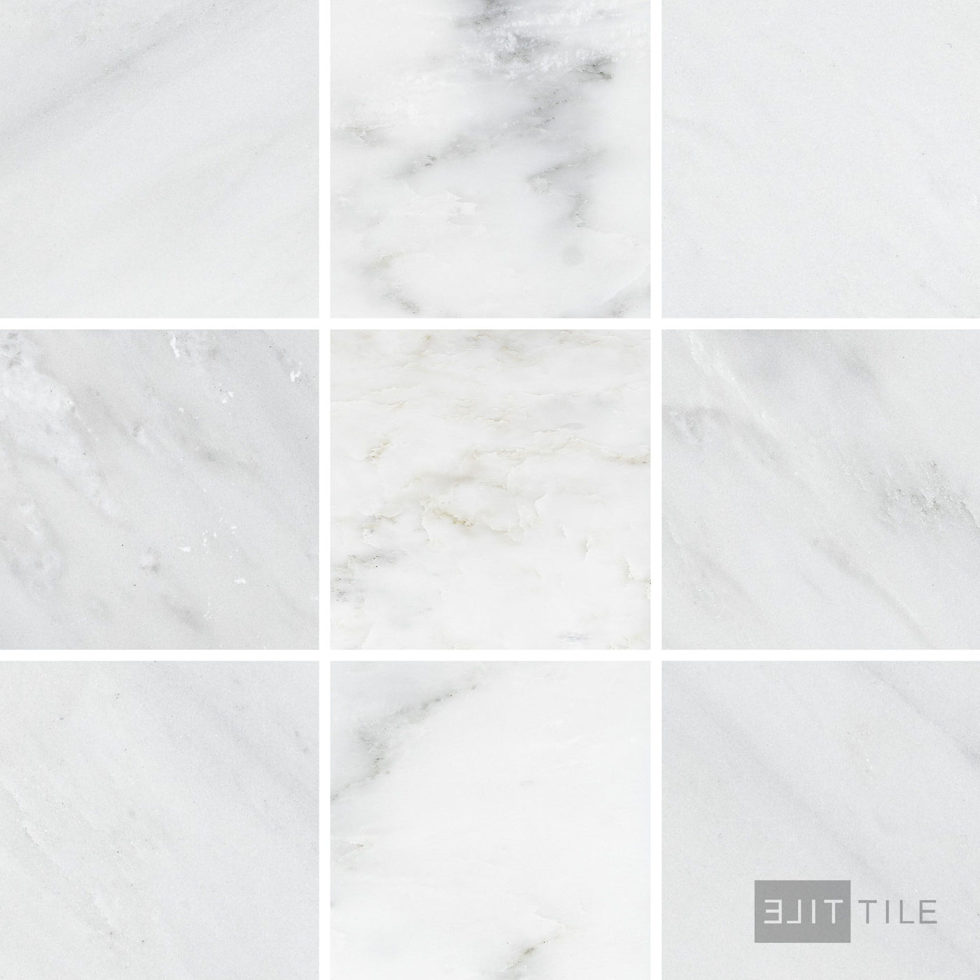 Oriental White Marble 4X4 Honed